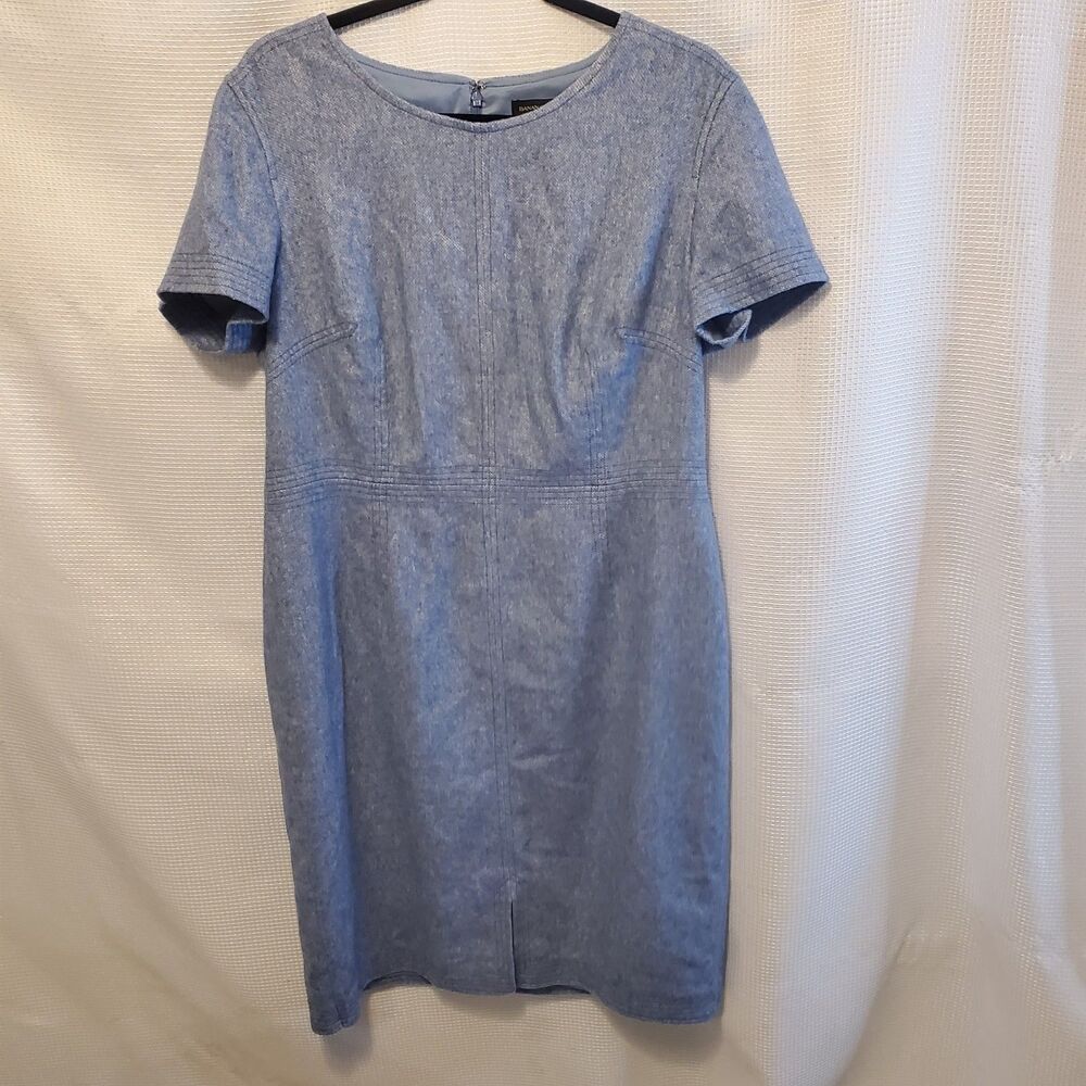 Banana Republic Wmns Sz 14 Wool Blend Sheath Dress Knee Length Business Office
